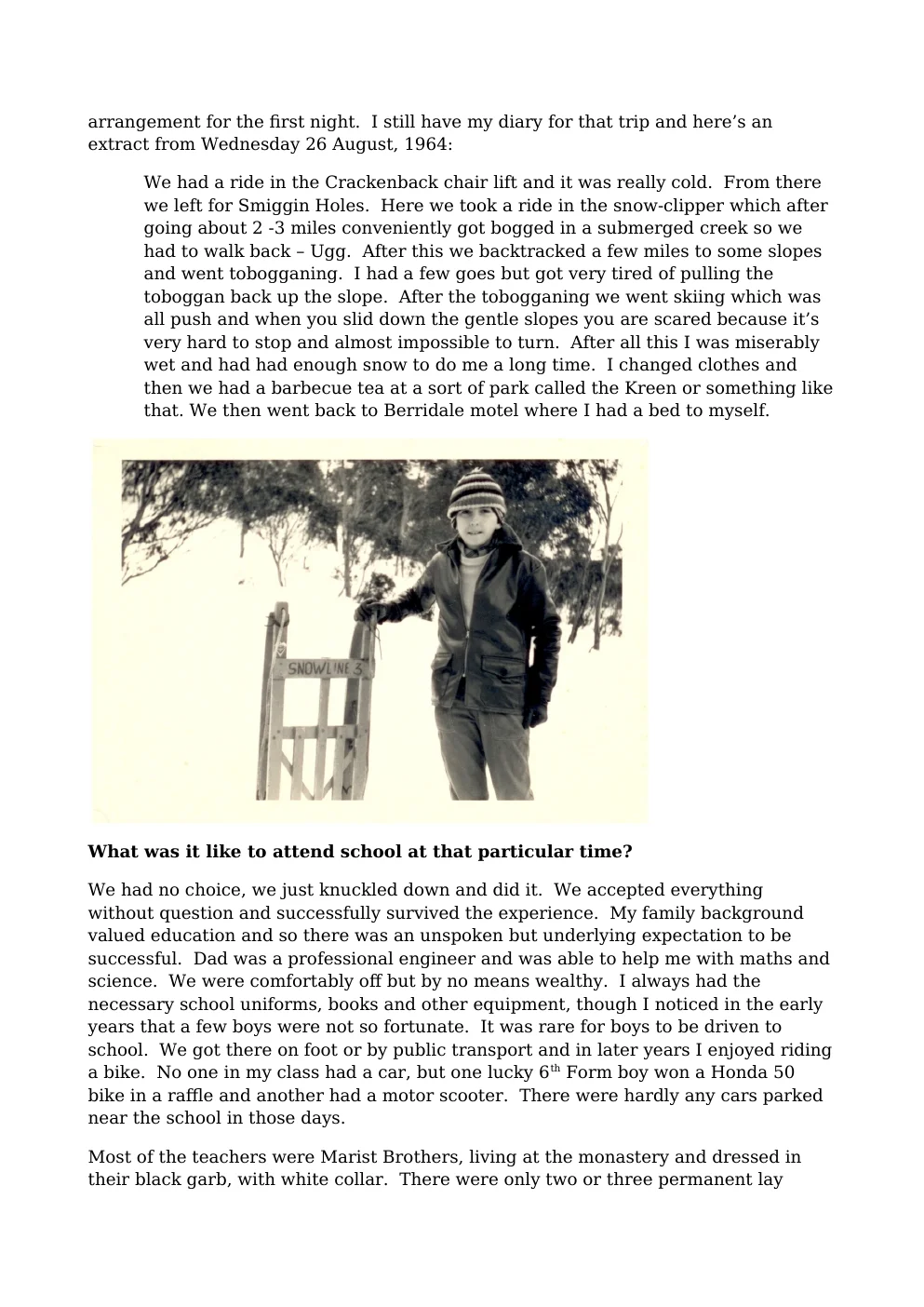 Bill Lloyd Marist Memoirs — page 2