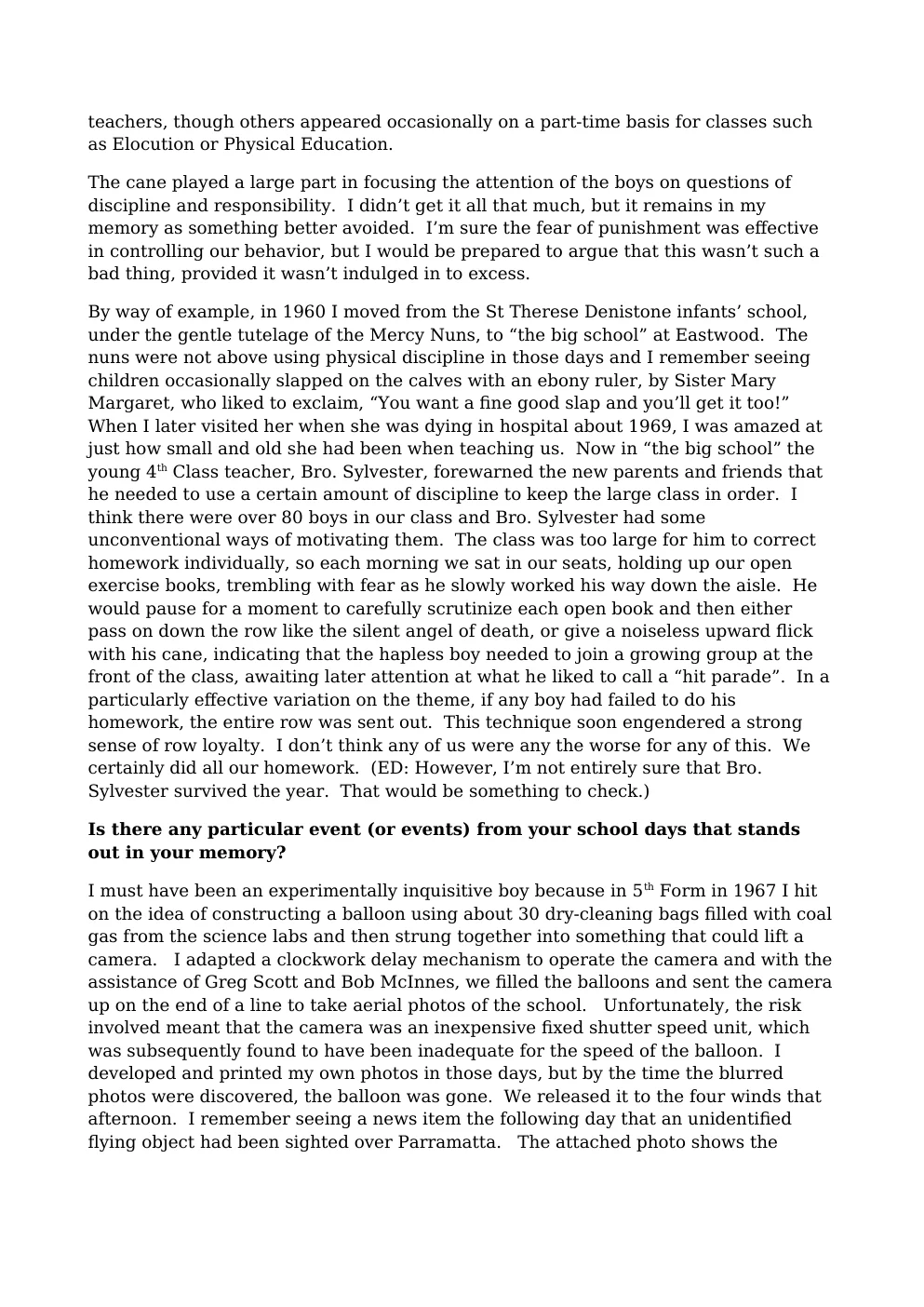 Bill Lloyd Marist Memoirs — page 3