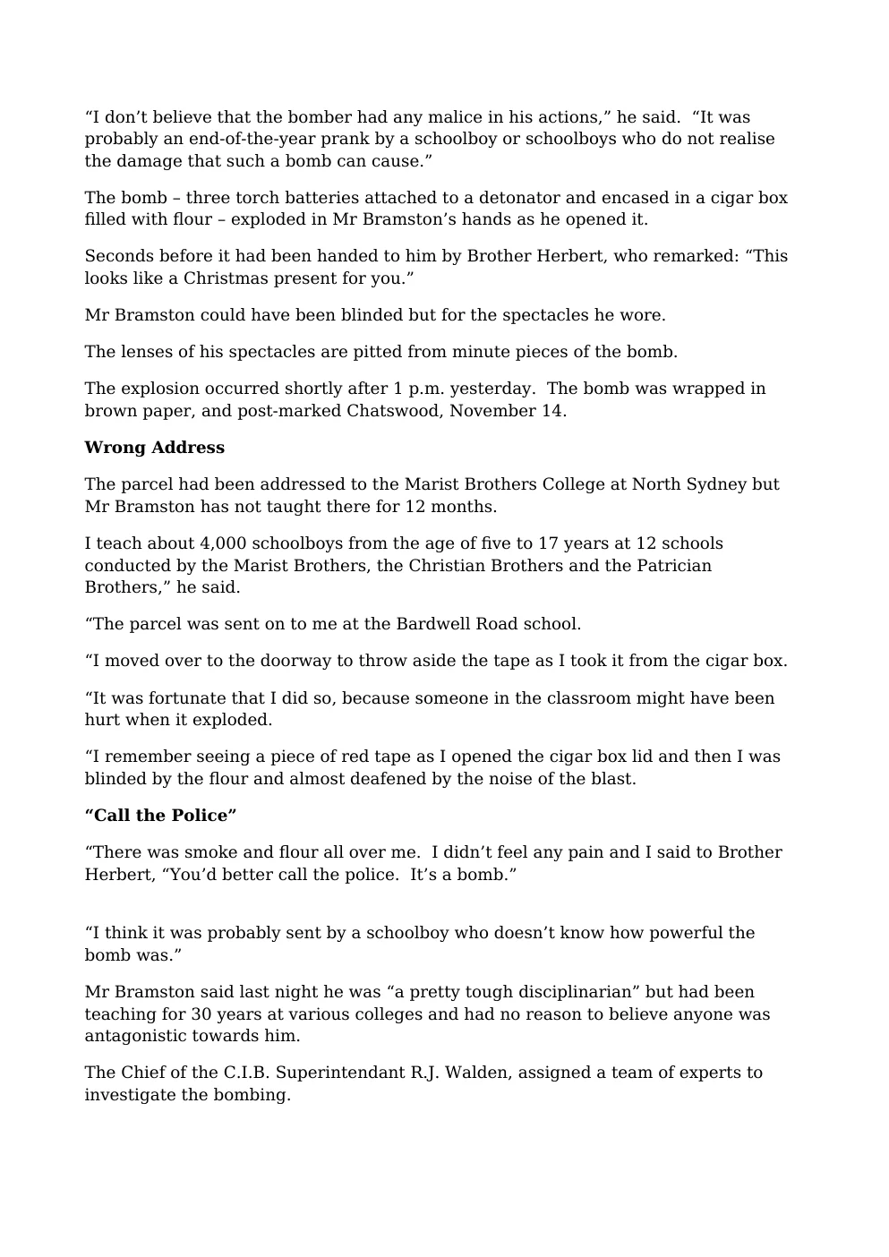 Bill Lloyd Marist Memoirs — page 10