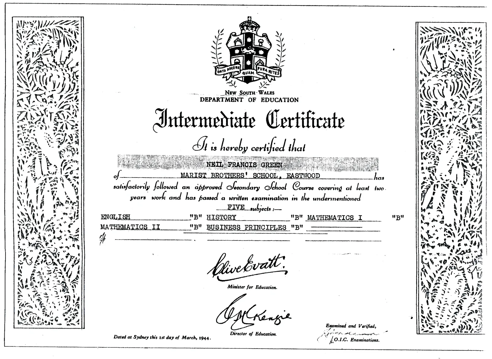 Archive photograph, 1944