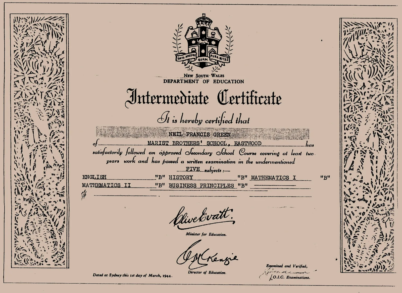 Archive photograph, 1944