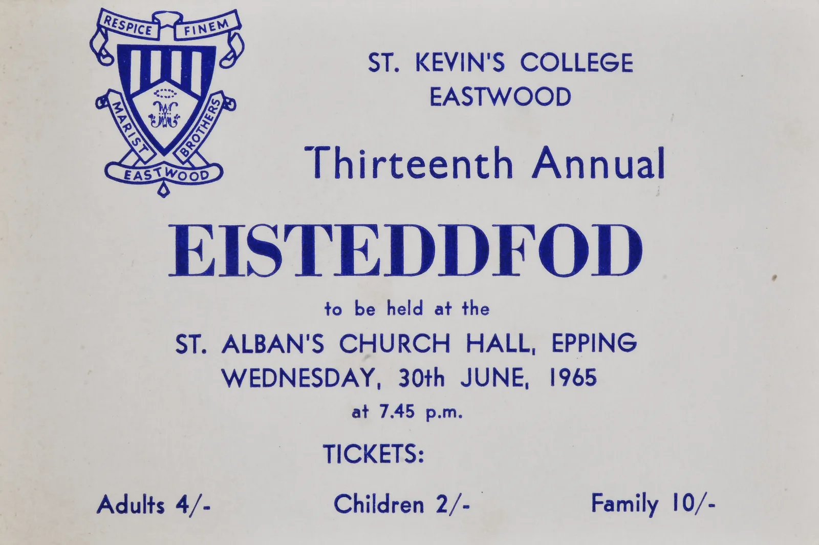 Archive photograph, 1965