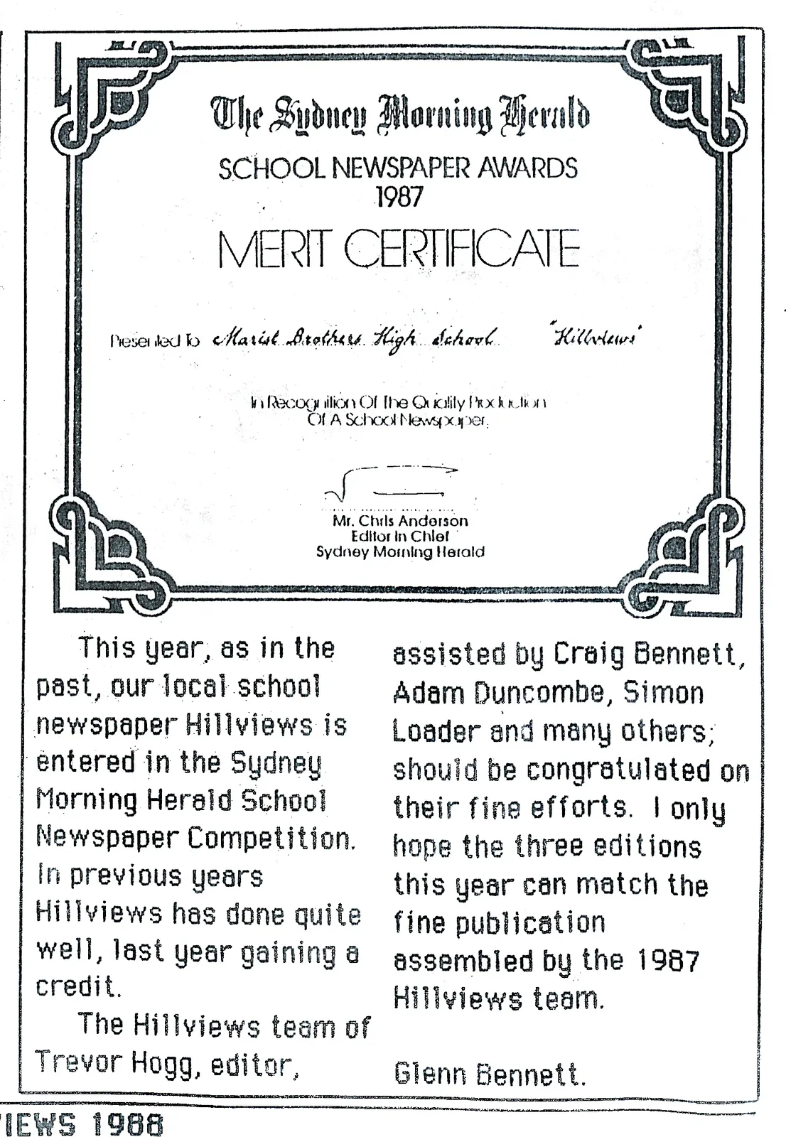 Archive photograph, 1988